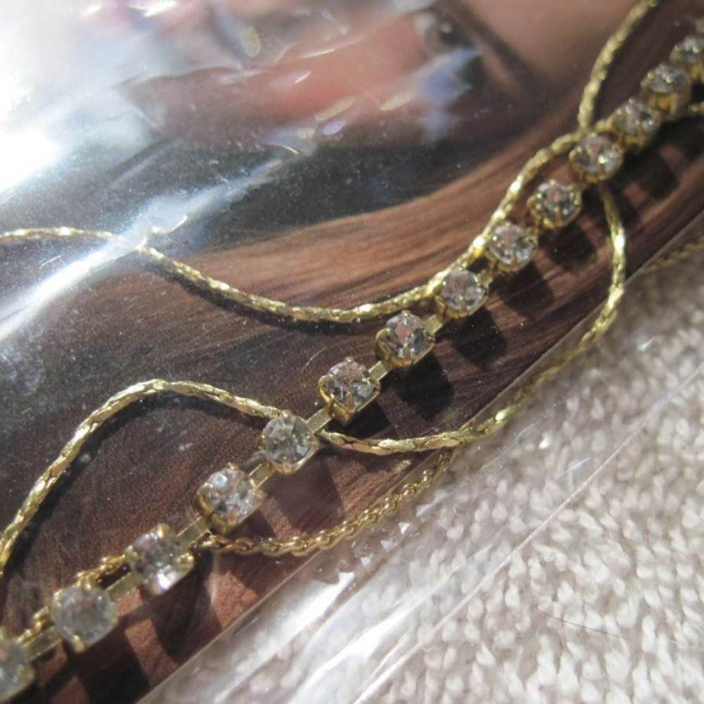 Scunci Hot Streaks Clip In 8" Beads Diamonds Chain Extension Hair Comb Clip Pin